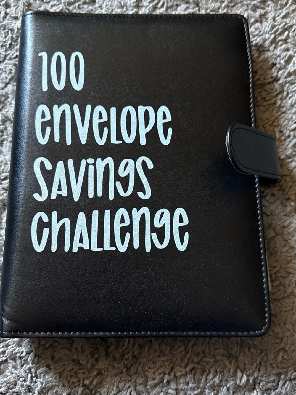 Black 100 Envelope Savings Challenge Notebook